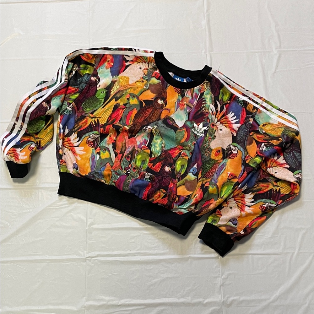 Adidas Black and Blue Collar Sweatshirt